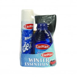 La confezione regalo Carplan Winter Essentials (WGP100) contiene De-Icer 300ml Screenwash 500ml e Ice Scraper