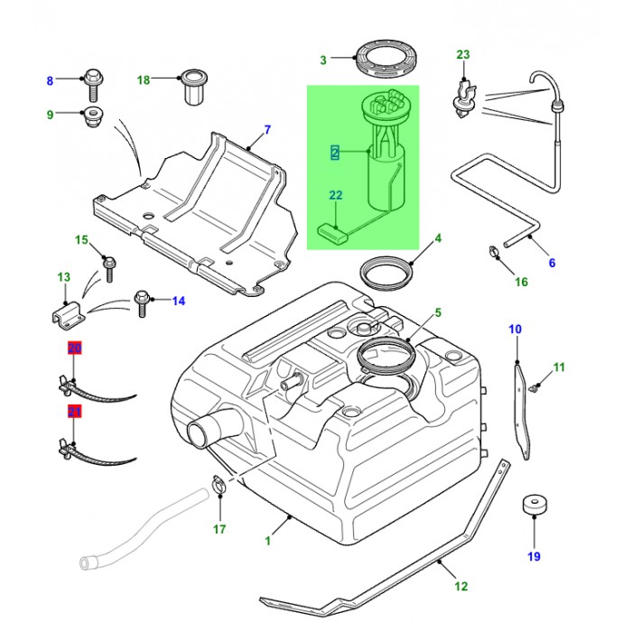 POMPA GASOLIO SIEMENS VDO LAND ROVER DEFENDER 110 - 130 TD5 - Four X Rocker | Ricambi e accessori 4x4