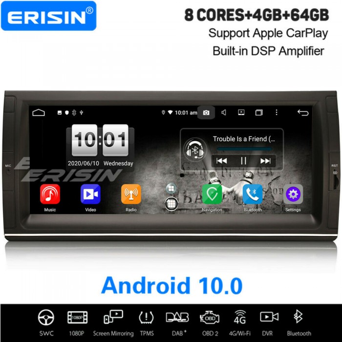 Erisin 10.25 pollici 8-Core Android 10 Autoradio per BMW serie 5 E39 E53 X5  M5