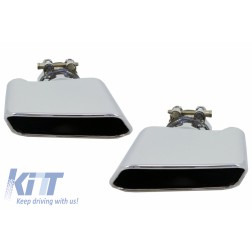 Exhaust Muffler Tips For BMW 5er Sedan Touring F10 F11 F18 550i V8 LCI Square