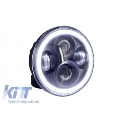 5.75 Inch Motorcycle CREE LED Headlight Angel Eye Halo DRL