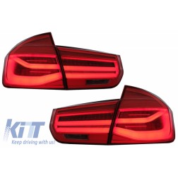 LED Taillights Conversion to LCI Design suitable for BMW 3 Series F30 Pre LCI & LCI (2011-2019) Red Clear with Dynamic Sequential Turning Light