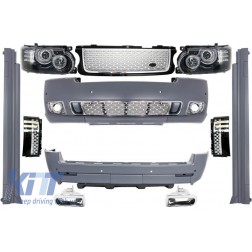 Complete Conversion Autobiography Design Body Kit suitable for Range ROVER Vogue (L322) (2002-2009) Retrofit to Facelift (2010-up) Black Silver Grille Edition