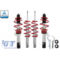 Height Adjustable Sport Coilover RED LINE Suspension Kit suitable for VW GOLF 5 / GOLF 6 / AUDI A3 8P / Seat Leon 1P