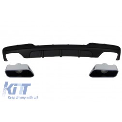 Double Outlet Air Diffuser Exhaust Muffler Tips Sport M-Performance 550i Design suitable for BMW F10 F11 2011-2017