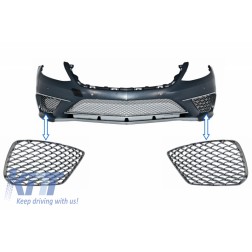 Front Bumper Chrome Side Grilles suitable for MERCEDES S-Class W222 (2013-2017) S65 Design
