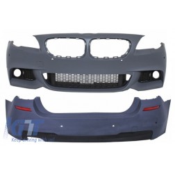 Front Bumper Without Fog Lamps with Rear Bumper suitable for BMW F11 Touring 5 Series (2011+) M-Technik Design