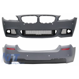 Front Bumper Without Fog Lamps with Rear Bumper suitable for BMW F10 5 Series (2011+) M-Technik Design