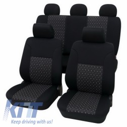 Suitable for SEAT cover set Universal Eco Class Ambiente 11 pieces - Black
