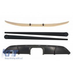 Front Bumper Spoiler Lip with Air Diffuser suitable for SMART ForTwo 451 (2007-2014) and Side Skirts Add-On B Design