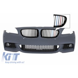 Front Bumper with Fog Lights M-Technik Design Central Grilles M-Power 3 Colors suitable for BMW F10 F11 5 Series 2011+