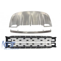 Body Kit Skid Plates Bumper Guards with Running Boards Side Steps Off Road suitable for PORSCHE Cayenne 958 (2010-2014)