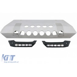 Body Kit Front Bumper Spoiler LED DRL Skid Plate Off Road suitable for MERCEDES G-Class W463 4x4 Design 1989-2017
