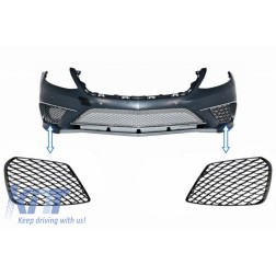 Front Bumper Side Grilles suitable for MERCEDES Benz S-Class W222 S63 Design Piano Black