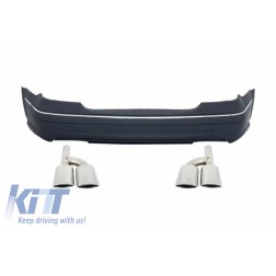 Rear Bumper with Exhaust Muffler Tips suitable for MERCEDES E Class W211 2003-2009 A-Design