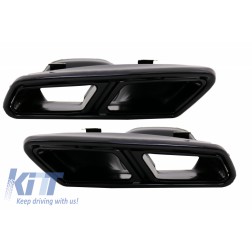 Exhaust Muffler Tips for Mercedes Benz S-Class W222 E-Class W212 Facelift CLS W218 SL-Class R231 E63 S65 A-Design Black Exclusive Editon