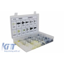 Auto Clips Plastic fasteners Kit 194 pcs