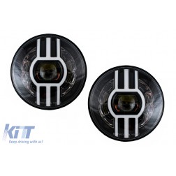 7 Inch CREE LED Headlights DRL suitable for Jeep Wrangler JK TJ LJ Defender Mercedes W463 Black