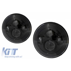 7 Inch CREE LED Headlights suitable for Jeep Wrangler JK TJ LJ Land ROVER Defender Mercedes W463 Black