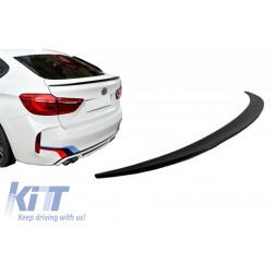 Trunk Boot Spoiler suitable for BMW X6 F16 (2015-Up) Sport Performance Design Piano Black