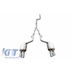 Complete Exhaust System suitable for BMW 5 Series F10 (2011-2016) Petrol 1.6/2.0 L 520i N2B20/NB20B16 / 528i NB20B20 Turbocharged I4 Twin Double Exhaust Pipes M5 M Sport Design with Valvetronic
