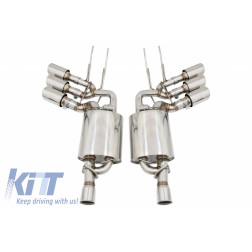 Complete Exhaust System suitable for Mercedes G-Class W463 (1989-2018) G500 G55 G63 G65 Triple Muffler Tips with Valvetronic