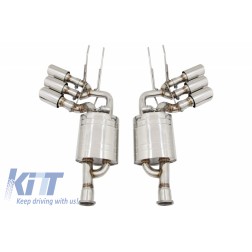 Complete Exhaust System suitable for Mercedes G-Class W463 (1989-2018) G500 G55 G63 G65 Triple Muffler Tips with Valvetronic