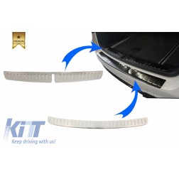 KIT Rear Bumper Protector Sill Plate Foot Plate Aluminum Cover suitable for BMW X3 F25 (2011-2017)