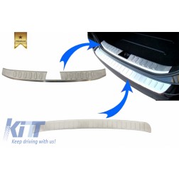 KIT Rear Bumper Protector Sill Plate Foot Plate Aluminum Cover suitable for BMW X1 E84 LCI (2012-2014)