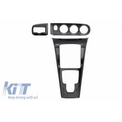 Inner Decoration Console Air condition Pannel Dashboard and Car Headlight Switch Frame Trim Carbon Film suitable for Mercedes A-Class W177 V177 (2018-Up) LHD