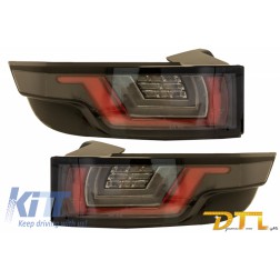 Dynamic Sequential Turning Light Full LED Taillights suitable for Range ROVER Evoque L538 (2011-2014) Light Bar Chrome Black