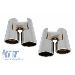 Chromed Exhaust Muffler Tips suitable for BMW E36 E46 E90 E91 E39 E60 E61 F10 F11 E64 F12 F13 F06 X5 E53 M5 design