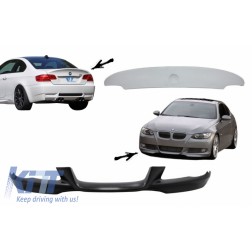 Front Bumper Lip and Rear Trunk Spoiler Lid suitable for BMW 3 Series E92/E93 (2007-2009) Coupe Cabrio M-Tech Sport CLS Design