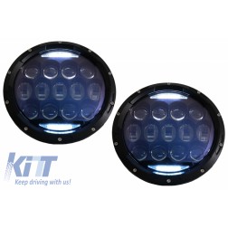 7 Inch CREE LED Headlights Amber Halo DRL suitable for Jeep Wrangler TJ & JK (1997-2018)