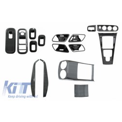 Complet Kit Interior Frames Decorative suitable for Mercedes A W177 V177 (2018-up) with Rear Armrest Box Air Outlet Trim Cover Carbon Film