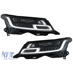 LED Headlights suitable for Land Rover Range Sport L494 (2013-2017) with Dynamic Turn Signal Conversion to 2018-up Model Matrix Look