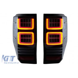 Taillights LED suitable for Ford Ranger (2012-2018) Clear with Sequential Dynamic Turning Lights