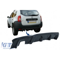 Rear Bumper Skid Plate Protection suitable for DACIA Duster 4x4 / 4x2 (2010-2017) Piano Black