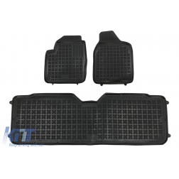 Floor mat Rubber Black suitable for Ford GALAXY I (1995-2006) Seat Alhambra I (1996-2010) VW Sharan I (1995-2010) version 7 passenger