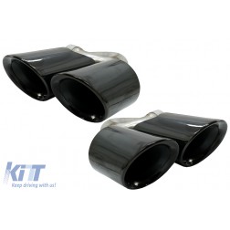 Exhaust Muffler Tips suitable for PORSCHE CAYENNE SUV (9Y0) (2018-up) Black