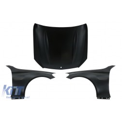 Front Hood Bonnet with Front Fenders Suitable for Mercedes C-Class W205 S205 C205 A205 (2014-2020) C63 Design