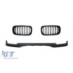 Front Bumper Lip with Central Grilles suitable for BMW X5 F15 (2014-2018) Aero Package M Performance Design