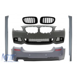 Body Kit suitable for BMW 5 Series F10 (2011-2013) with Central Grilles Kidney and Side Skirts M-Technik Design