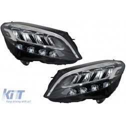 Full LED Headlights suitable for Mercedes C-Class W205 S205 (2019-up) LHD