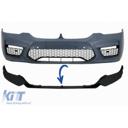Front Bumper Spoiler suitable for BMW 5 Series G30/G31 Limousine/Touring (2017-up) M5 Design Black