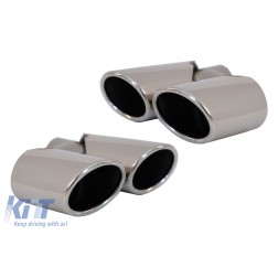 Exhaust Muffler Tips Tailpipes suitable for Audi Q5 8R (11.2008-2016) SQ5 Design Chrome