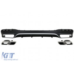 Rear Bumper Air Diffuser suitable for Mercedes GLS X166 Facelift (2015-2019)