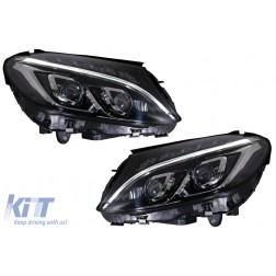 Full LED Headlights suitable for Mercedes Benz C-Class W205 / S205 / A205 / C205 (2014-2018)