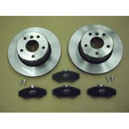 .Brake Discs Front And Pad Kit Axle Set D2 (Britpart) SDB000380KIT
